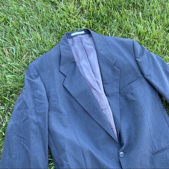 YSL charcoal menswear oversized blazer lg xl - Picture 2 of 5